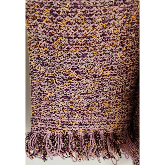 St.John Collection Purple Fringed Edges Knit Jacket 4 - Picture 5 of 7